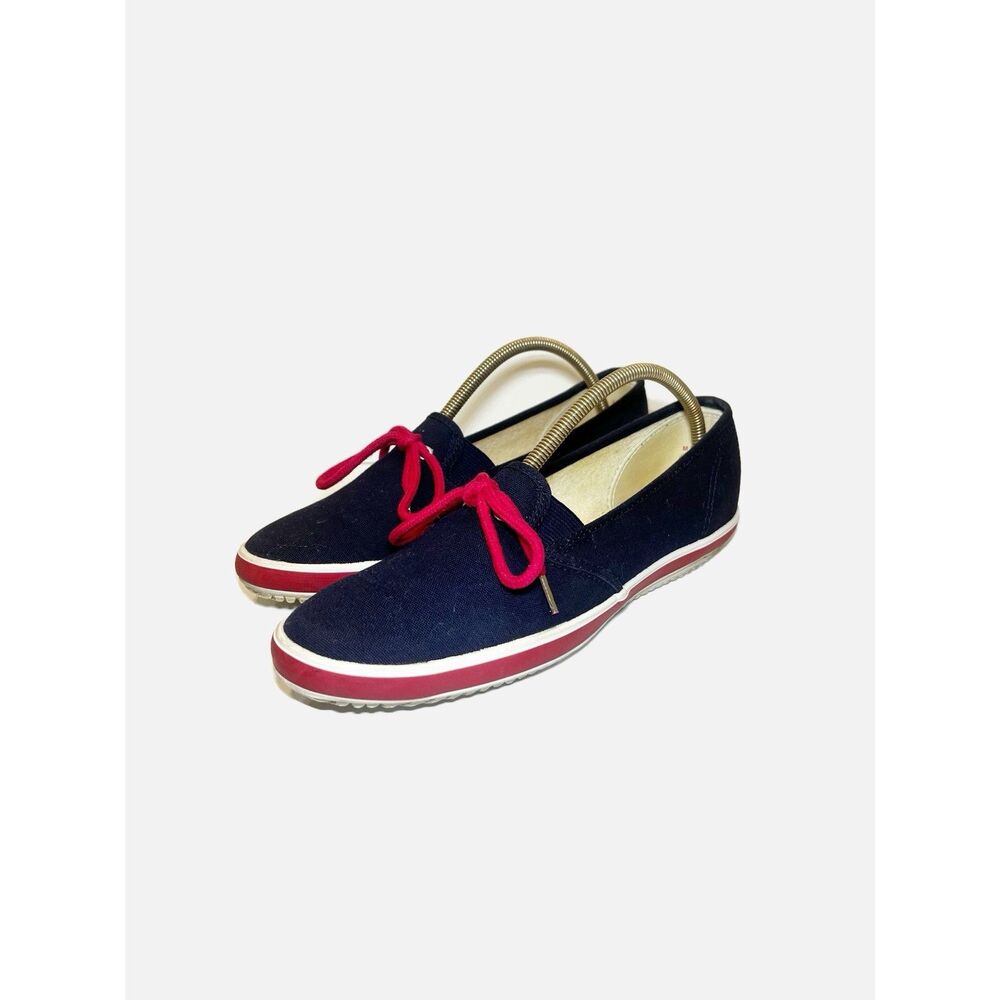 Grasshoppers Blue Nautical Boat Shoes With Red Laces Women’s Size 8S